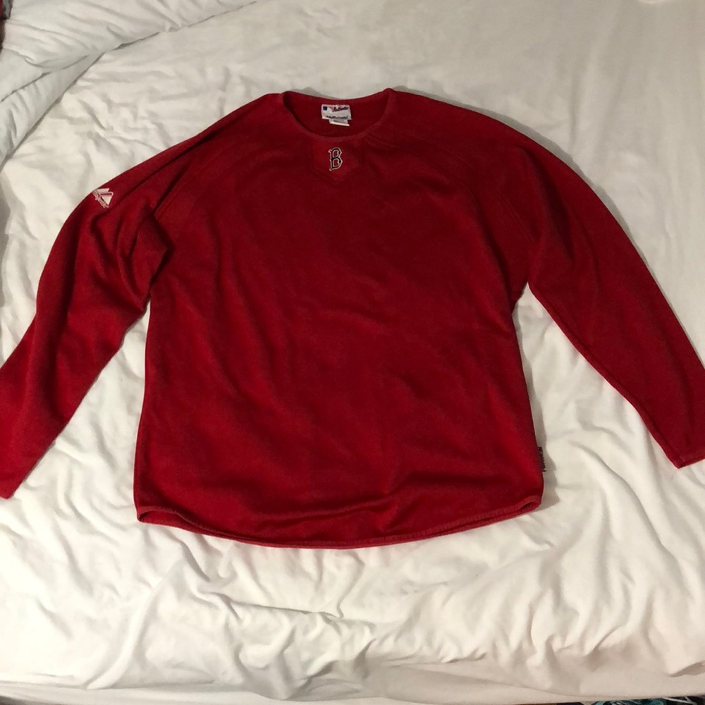 Boston Red Sox- Red warmup pullover - Large